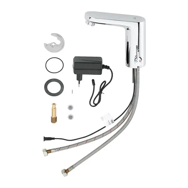 Grohe Змішувач для умивальника Eurosmart Cosmopolitan E з адаптером 100-230V, хром (36325001) Grohe Змішувач для умивальника Eurosmart Cosmopolitan E з адаптером 100-230V, хром (36325001)