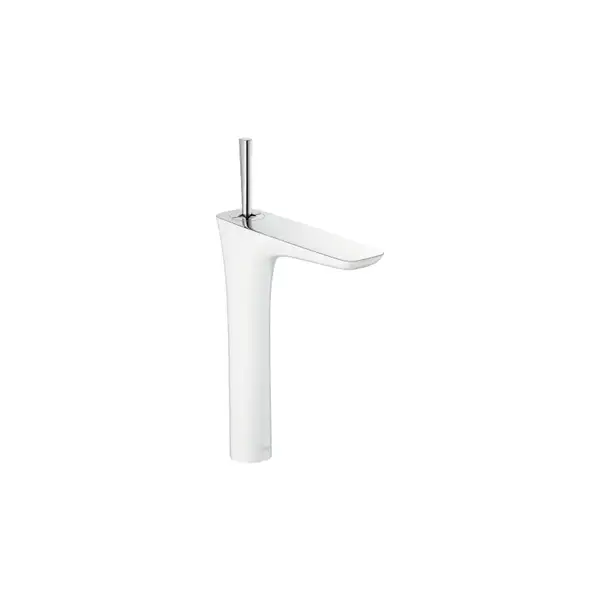 Смеситель для раковины, однорычажный Hansgrohe PuraVida (цвет - белый/хром), с донным клапаном Push-Open Push-Open (15072400) фото 1 Aquada.com.ua Смеситель для раковины, однорычажный Hansgrohe PuraVida (цвет - белый/хром), с донным клапаном Push-Open Push-Open (15072400) фото 1 Aquada.com.ua
