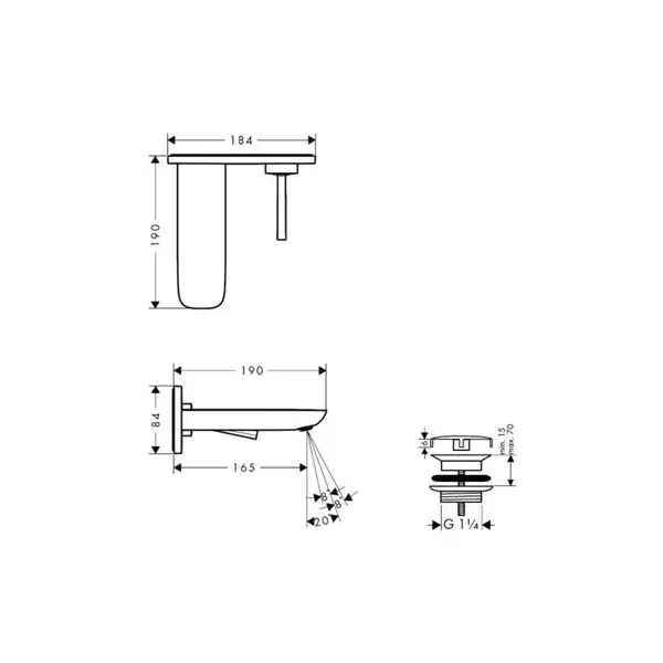 Смеситель для раковины, однорычажный Hansgrohe PuraVida (цвет - хром/белый) (15084400) фото 2 Aquada.com.ua