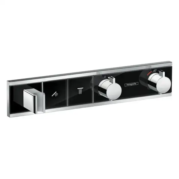 HANSGROHE Термостат для душа, на 2 потребителя хром/чёрный RainSelect (15355600) фото 1 Aquada.com.ua HANSGROHE Термостат для душа, на 2 потребителя хром/чёрный RainSelect (15355600) фото 1 Aquada.com.ua