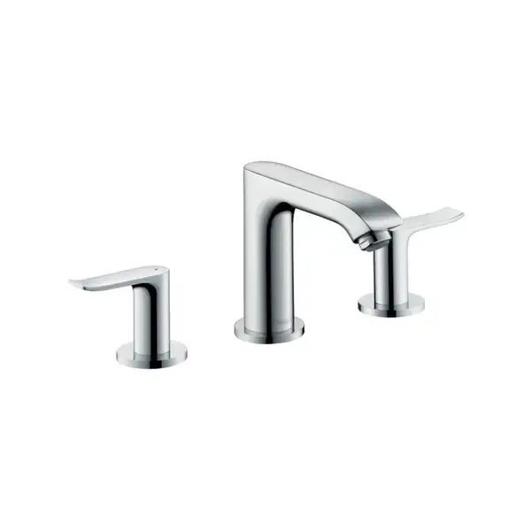 Смеситель для раковины, двухвентельный Hansgrohe Metris (цвет - хром), с донным клапаном (31083000) фото 1 Aquada.com.ua