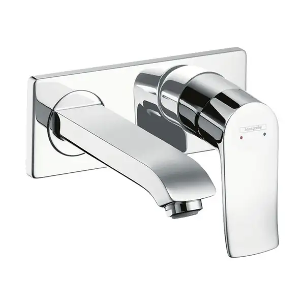 Змішувач настінний для умивальника Hansgrohe Metris 165 мм, хром (31085000) Змішувач настінний для умивальника Hansgrohe Metris 165 мм, хром (31085000)