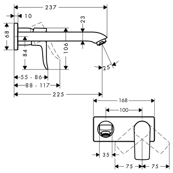Смеситель для раковины Hansgrohe Metris (цвет - хром) (31086000) фото 2 Aquada.com.ua Смеситель для раковины Hansgrohe Metris (цвет - хром) (31086000) фото 2 Aquada.com.ua
