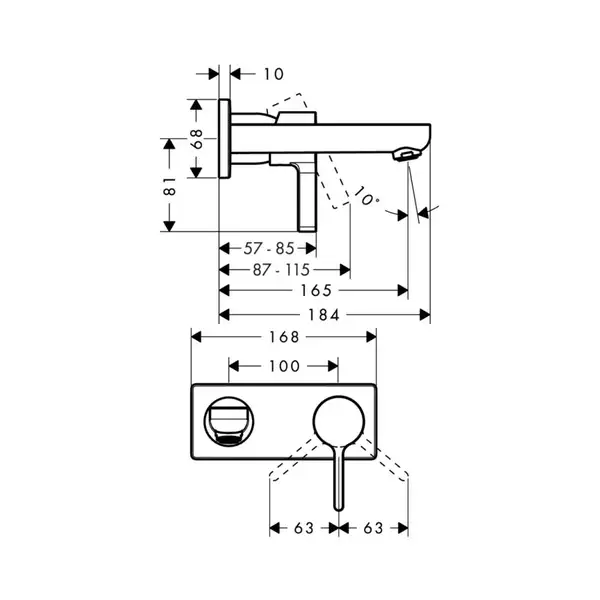 Змішувач для умивальника Hansgrohe Metris S (31162000)