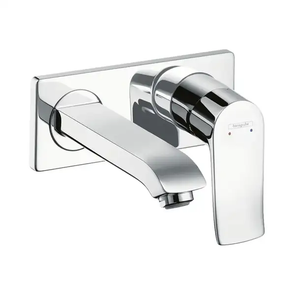 Змішувач для умивальника настінний Hansgrohe Metris 165 мм LowFlow, хром (31251000) Змішувач для умивальника настінний Hansgrohe Metris 165 мм LowFlow, хром (31251000)