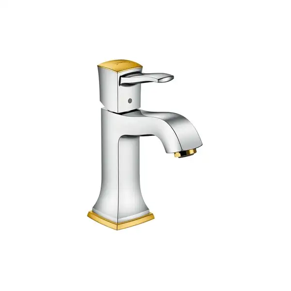 Смеситель для раковины Hansgrohe Metropol Classic (цвет - хром/золото) (31300090) фото 1 Aquada.com.ua
