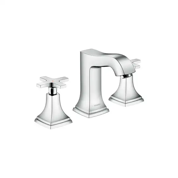 Смеситель для раковины на 3 отверстия Hansgrohe Metropol Classic (цвет - хром), с донным клапаном (31306000) фото 1 Aquada.com.ua Смеситель для раковины на 3 отверстия Hansgrohe Metropol Classic (цвет - хром), с донным клапаном (31306000) фото 1 Aquada.com.ua