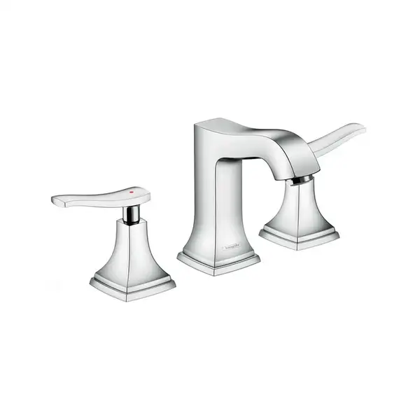 Смеситель для раковины на 3 отверстия Hansgrohe Metropol Classic (цвет - хром), с донным клапаном (31330000) фото 1 Aquada.com.ua