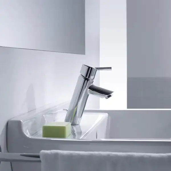 Смеситель для раковины, однорычажный Hansgrohe Talis S (цвет - хром), с донным клапаном (32020000) фото 2 Aquada.com.ua