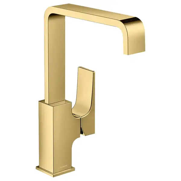 Смеситель для раковины Hansgrohe Metropol (цвет - полированное золото), с доным клапаном Push-Open (32511990) фото 1 Aquada.com.ua Смеситель для раковины Hansgrohe Metropol (цвет - полированное золото), с доным клапаном Push-Open (32511990) фото 1 Aquada.com.ua