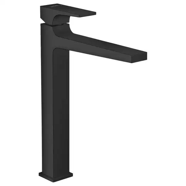 Смеситель для раковины высокий Hansgrohe Metropol (цвет - чёрный матовый), с донным клапаном (32512670) фото 1 Aquada.com.ua