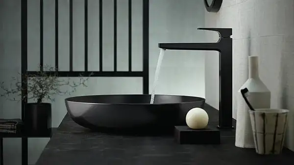 Смеситель для раковины высокий Hansgrohe Metropol (цвет - чёрный матовый), с донным клапаном (32512670) фото 2 Aquada.com.ua