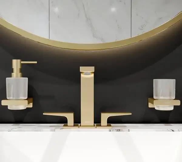 Змішувач для умивальника Hansgrohe Metropol 160 на 3 отвори, поліроване золото оптика (32515990) Змішувач для умивальника Hansgrohe Metropol 160 на 3 отвори, поліроване золото оптика (32515990)