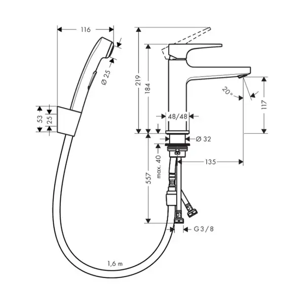 Hansgrohe Metropol 100 Смеситель для умывальника, хром (32522000) Hansgrohe Metropol 100 Смеситель для умывальника, хром (32522000)
