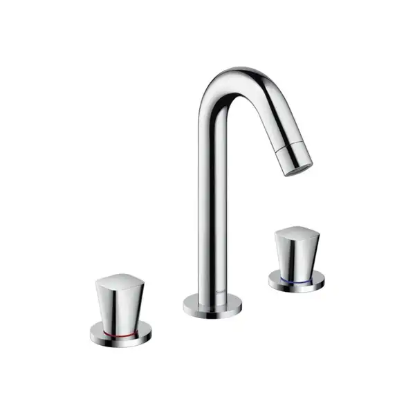 Смеситель для раковины, двухвентильный Hansgrohe Logis (цвет - хром), донным клапаном (71133000) фото 1 Aquada.com.ua