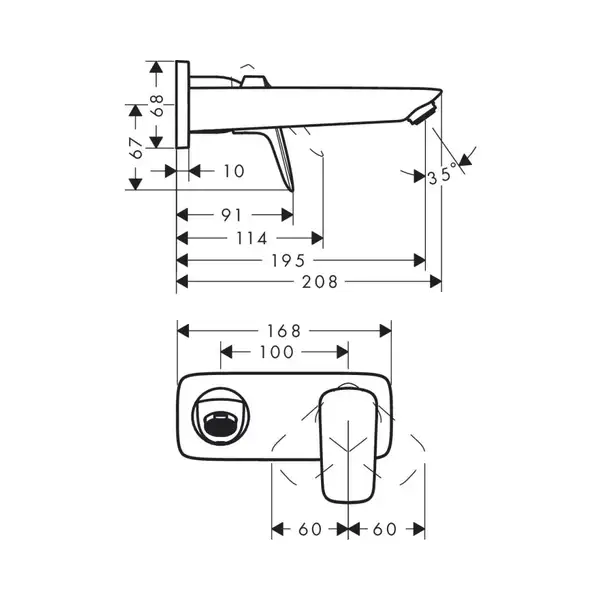 Hansgrohe Logis Смеситель для умывальника, хром (71220000) Hansgrohe Logis Смеситель для умывальника, хром (71220000)