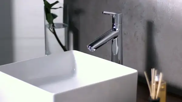 Смеситель для раковины, однорычажный Hansgrohe Talis S (цвет - хром), с донным клапаном (72031000) фото 3 Aquada.com.ua