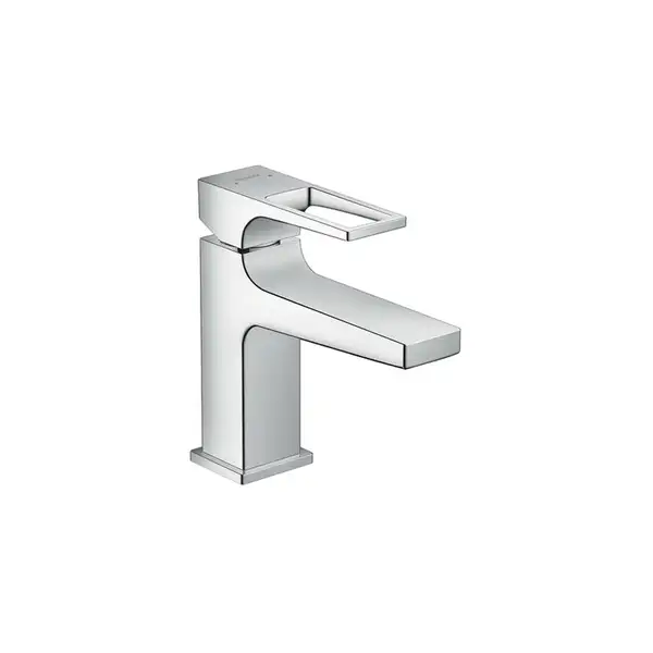 Смеситель для раковины, однорычжный Hansgrohe Metropol (цвет - хром), с донным клапаном Push-Open (74500000) фото 1 Aquada.com.ua