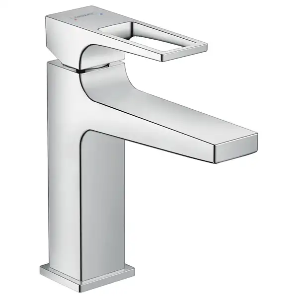 HANSGROHE Смеситель для раковины однорычажный 110, с петлеобразной ручкой и сливн. гарнитуром push-open Metropol (74507000) фото 1 Aquada.com.ua HANSGROHE Смеситель для раковины однорычажный 110, с петлеобразной ручкой и сливн. гарнитуром push-open Metropol (74507000) фото 1 Aquada.com.ua