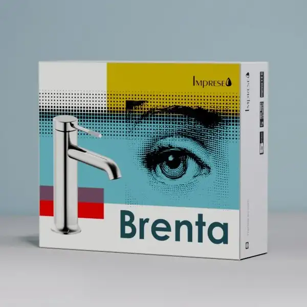 IMPRESE BRENTA смеситель для умывальника высокий, граф.хром, 25 мм (ZMK091908011) фото 3 Aquada.com.ua