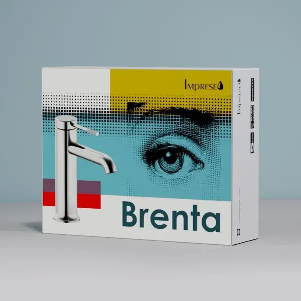 IMPRESE BRENTA смеситель для умывальника, скрытый монтаж, граф.хром, 35 мм (ZMK091908030) фото 3 Aquada.com.ua