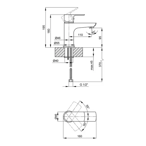 Змішувач для раковини Qtap Flaja 1010102C (QTFLA1010102C) фото 2 Aquada.com.ua