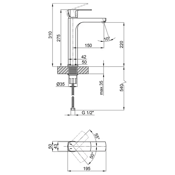 Змішувач для раковини Qtap Lipno 1023H101C (QTLIPNO1023H101C) фото 2 Aquada.com.ua Змішувач для раковини Qtap Lipno 1023H101C (QTLIPNO1023H101C) фото 2 Aquada.com.ua