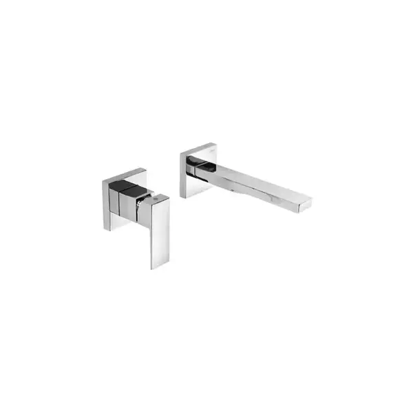 Смеситель для раковины со стены TRES Cuadro 245 mm хром (00620011) фото 1 Aquada.com.ua Смеситель для раковины со стены TRES Cuadro 245 mm хром (00620011) фото 1 Aquada.com.ua