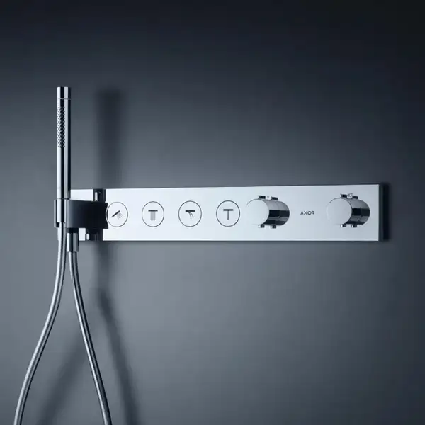 Термостат для скрытого монтажа Axor ShowerSolutions 600/90 на 4 потребителя (цвет - хром) (18357000) фото 2 Aquada.com.ua