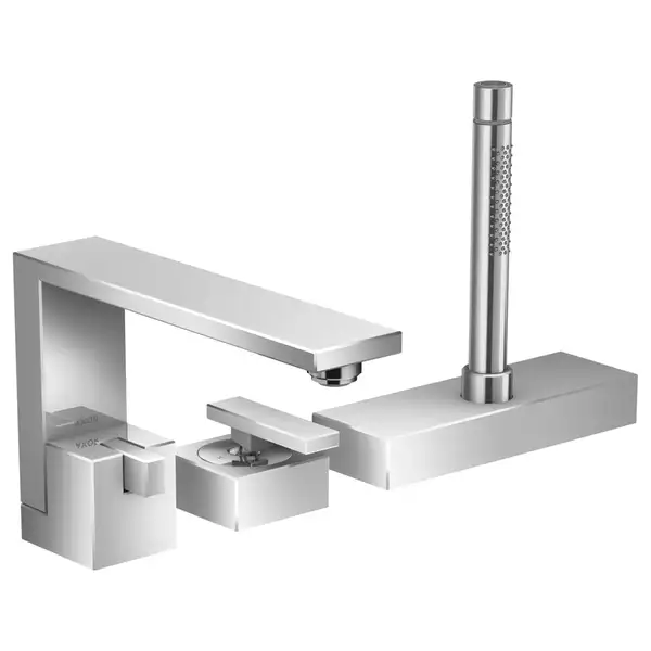 Смеситель на борт ванны Axor Edge (цвет - хром), с душевым гарнитуром (46430000) фото 1 Aquada.com.ua