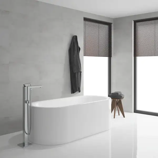 Grohe Eurocube Напольный смеситель для ванны, хром (23672001) Grohe Eurocube Напольный смеситель для ванны, хром (23672001)