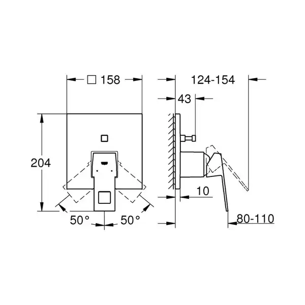 Grohe Eurocube Смеситель скрытого монтажа, хром (24062000) Grohe Eurocube Смеситель скрытого монтажа, хром (24062000)