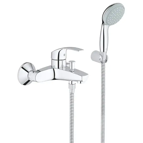 Смеситель однорычажный для ванны Grohe Eurosmart DN 15 (цвет - хром) с ручным душем (33302002) фото 1 Aquada.com.ua Смеситель однорычажный для ванны Grohe Eurosmart DN 15 (цвет - хром) с ручным душем (33302002) фото 1 Aquada.com.ua