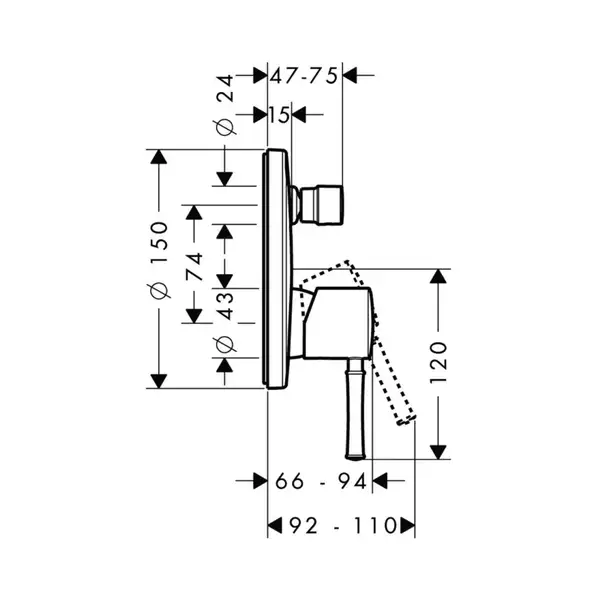 Змішувач для ванни Hansgrohe Talis Classic (14145000)