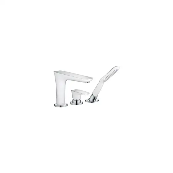 Смеситель на борт ванны Hansgrohe PuraVida (цвет - хром/белый) (15432400) фото 1 Aquada.com.ua Смеситель на борт ванны Hansgrohe PuraVida (цвет - хром/белый) (15432400) фото 1 Aquada.com.ua