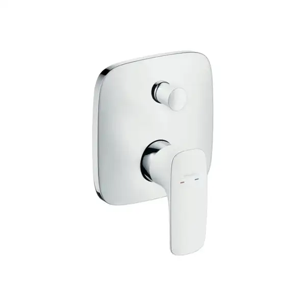 Смеситель для ванны, однорычажный Hansgrohe PuraVida (цвет - хром/белый) (15447400) фото 1 Aquada.com.ua