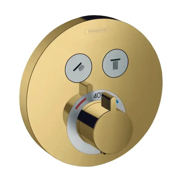 Hansgrohe ShowerSelect Термостат прихований, Polished Gold Optic (15743990) Hansgrohe ShowerSelect Термостат прихований, Polished Gold Optic (15743990)
