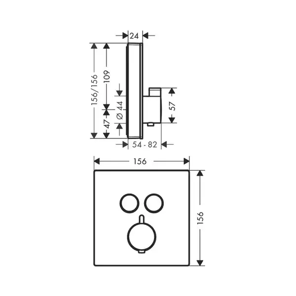 Термостат Hansgrohe ShowerSelect (15763340) Термостат Hansgrohe ShowerSelect (15763340)
