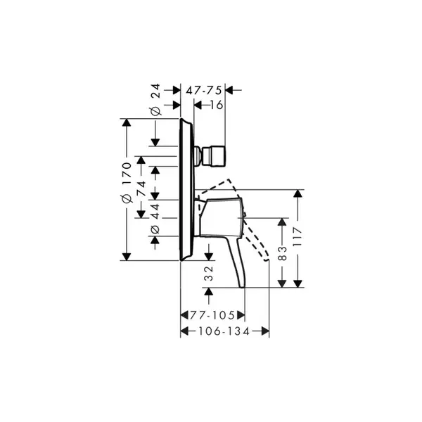 Смеситель для ванны, однорычажный Hansgrohe Metropol Classic (цвет - хром) (31345000) фото 2 Aquada.com.ua Смеситель для ванны, однорычажный Hansgrohe Metropol Classic (цвет - хром) (31345000) фото 2 Aquada.com.ua