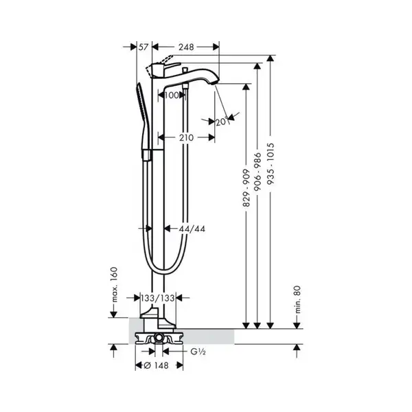 Змішувач для ванни Hansgrohe Metropol Classic (31445000) Змішувач для ванни Hansgrohe Metropol Classic (31445000)
