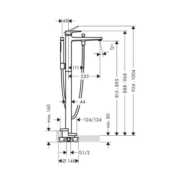 Змішувач для ванни Hansgrohe Metropol (32532000) Змішувач для ванни Hansgrohe Metropol (32532000)