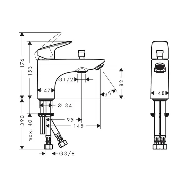 Hansgrohe Logis Смеситель для ванны, хром (71312000) Hansgrohe Logis Смеситель для ванны, хром (71312000)
