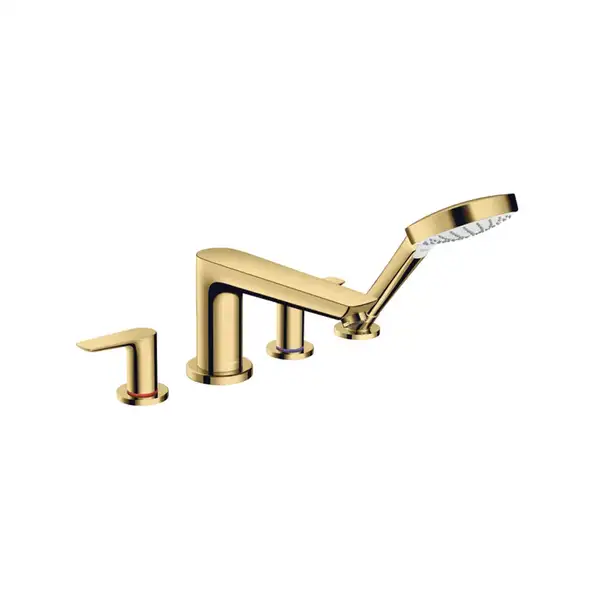 Смеситель на борт ванны Hansgrohe Talis E (цвет - Polished Gold Optic) (71748990) фото 1 Aquada.com.ua