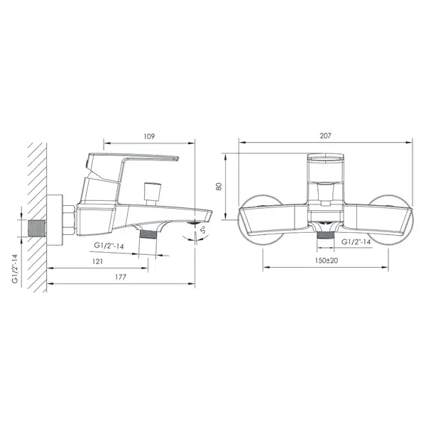 Смеситель для ванны Imprese Grafiky (цвет - хром) (ZMK061901040) фото 2 Aquada.com.ua Смеситель для ванны Imprese Grafiky (цвет - хром) (ZMK061901040) фото 2 Aquada.com.ua