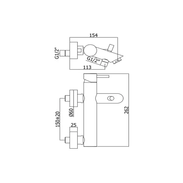 Смеситель для ванны Paffoni Light (цвет - чёрный матовый) (LIG022NO) фото 2 Aquada.com.ua Смеситель для ванны Paffoni Light (цвет - чёрный матовый) (LIG022NO) фото 2 Aquada.com.ua