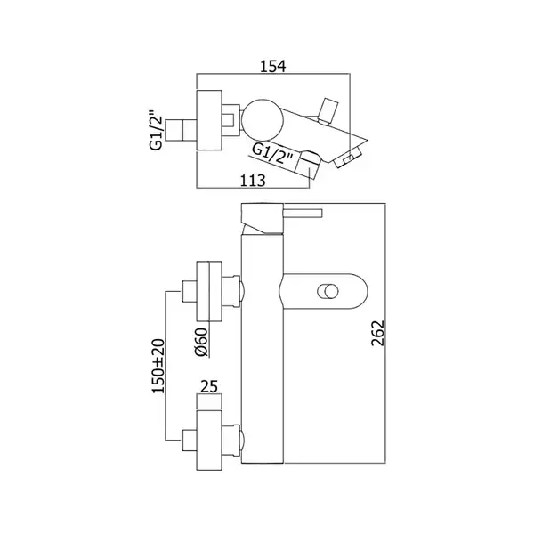Paffoni Light Змішувач для ванни, золото (LIG023HG)