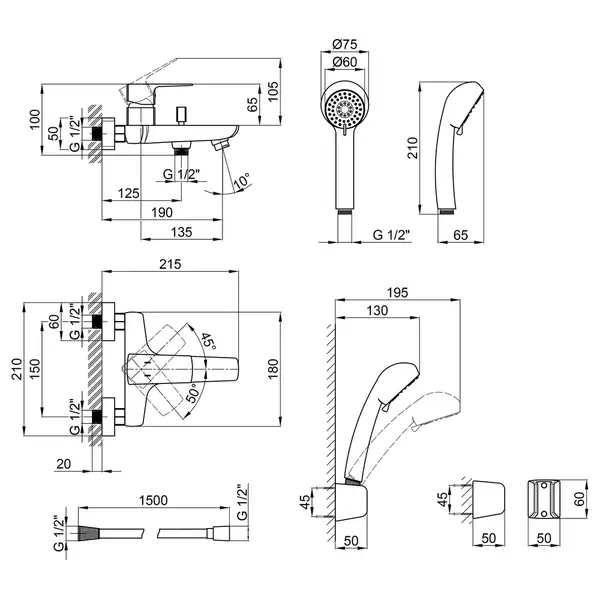Змішувач для ванни Qtap Letel 3053104GC (QTLTL3053104GC) фото 2 Aquada.com.ua Змішувач для ванни Qtap Letel 3053104GC (QTLTL3053104GC) фото 2 Aquada.com.ua