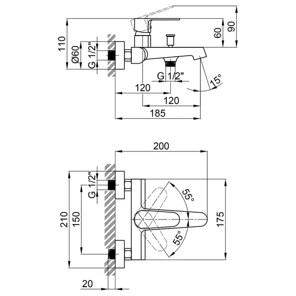 Змішувач для ванни Qtap Vranov 3018104GC (QTVRA3018104GC) фото 2 Aquada.com.ua Змішувач для ванни Qtap Vranov 3018104GC (QTVRA3018104GC) фото 2 Aquada.com.ua