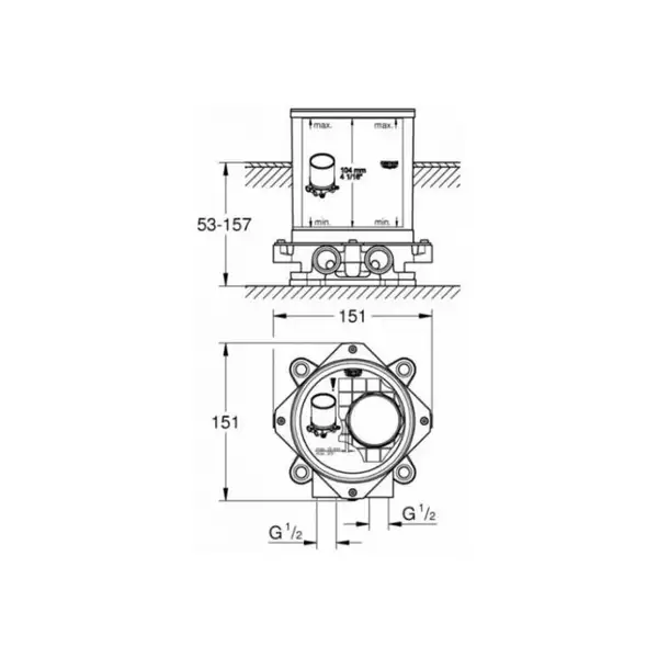 Grohe Встраиваемая часть напольного смесителя (45984001) Grohe Встраиваемая часть напольного смесителя (45984001)