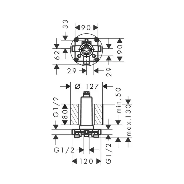Hansgrohe Rainmaker Select Прихована частина для душу (24010180)